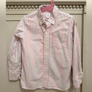 Gap Kids Boys’ button down striped dress shirt, size S